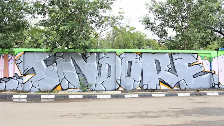 best piece of street art graffiti done by wicked broz artist in indore smart city 4