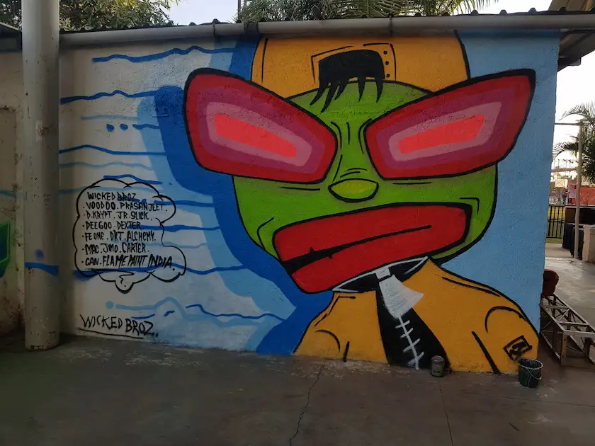 artist deisgned graffiti for the event vh1 supersonic 6 held in pune