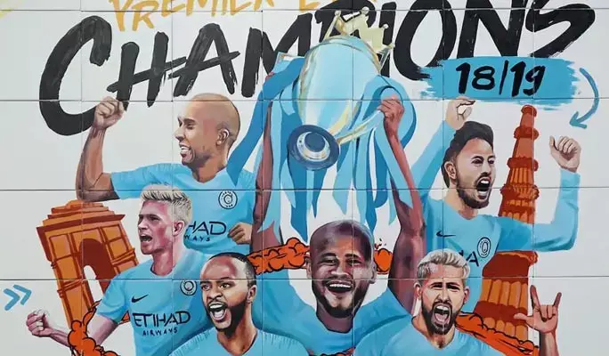 Football Mural Man City Art Campaign in India