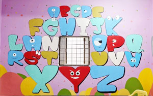 Fun alphabets (graffiti letters) for an Anganwadi